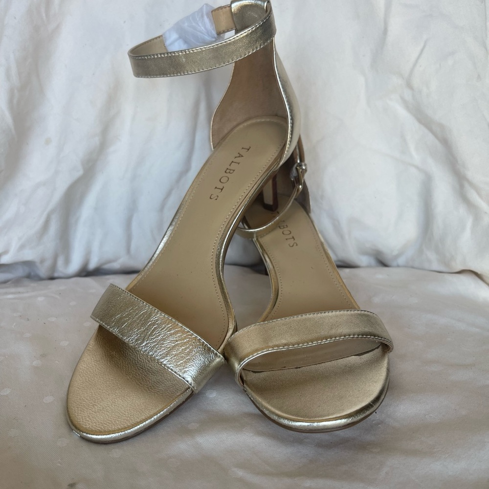 Gold Talbots Heels New with Tags